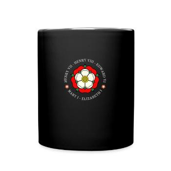 Funny Tudor Kings Queens Monarchs Of English - Full Colour Mug - black - Front