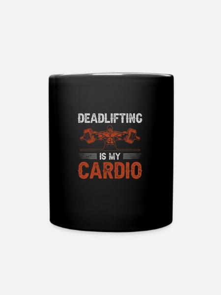 Le soulevé de terre est ma forme physique cardio - Mug uni - noir