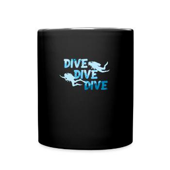 Tauchgang für einen Scuba Diver - Tasse einfarbig - Schwarz - Vorne