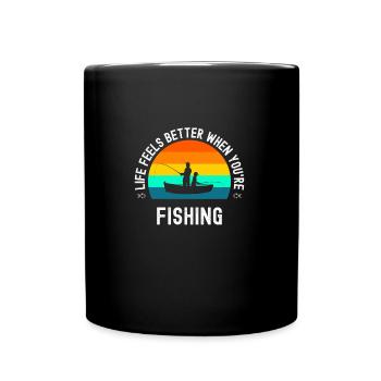 La vie de père et d’enfant de pêche est meilleure lorsque vous - Mug uni - noir - Devant
