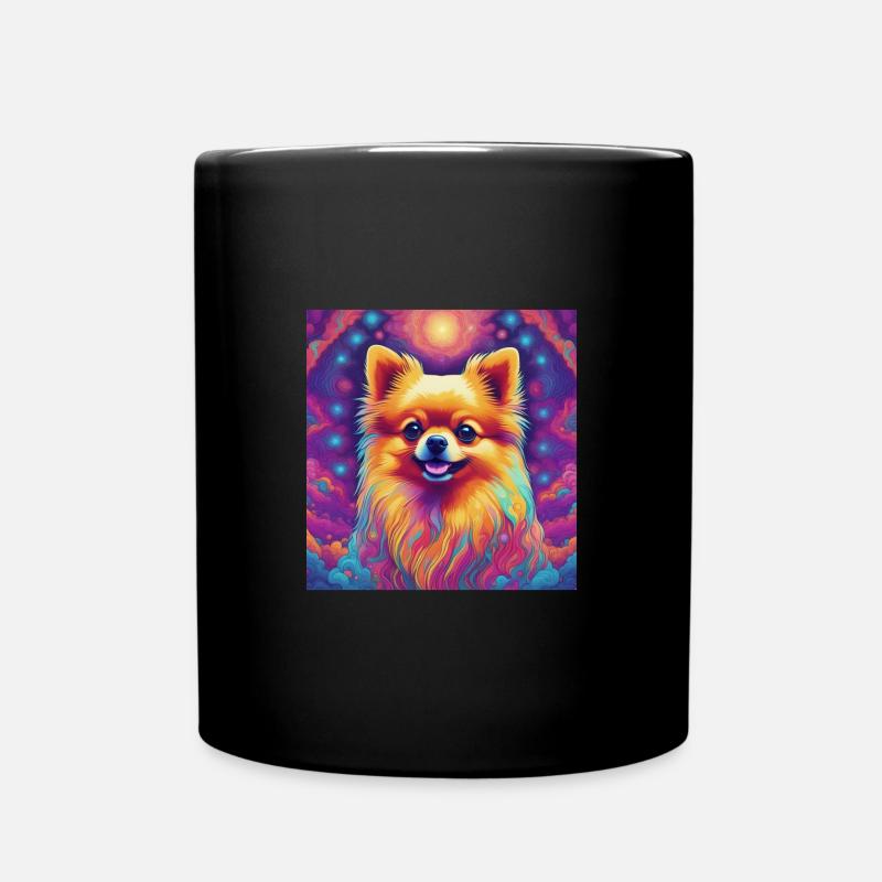 Zwergspitz Pomeranian Hund niedlich Geschenk - Tasse einfarbig - Schwarz