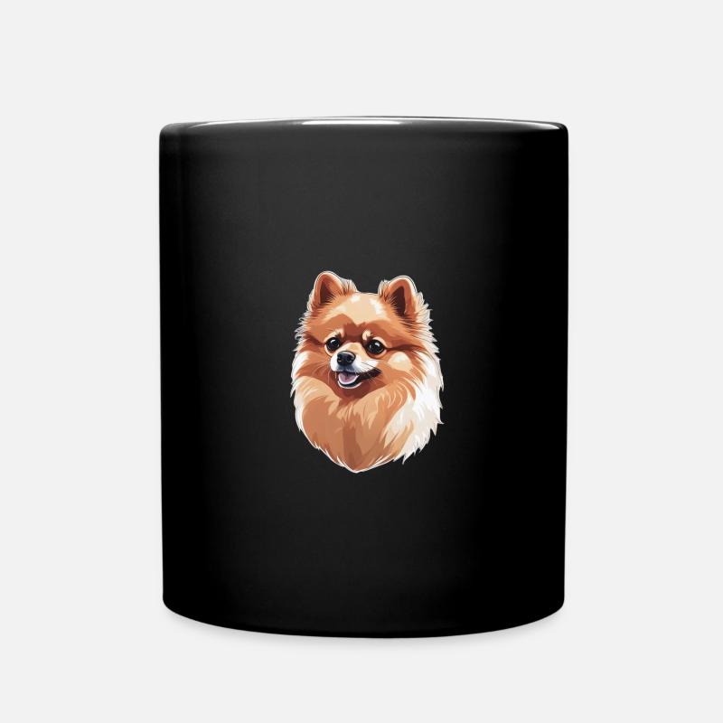 Zwergspitz Hund - Tasse einfarbig - Schwarz