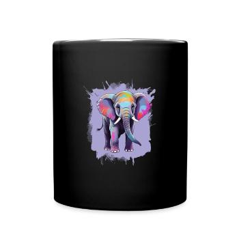 Bébé éléphant cadeau enfant - Mug uni - noir - Devant