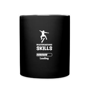 Skateboarding Skills Loading - Tasse einfarbig - Schwarz - Vorne