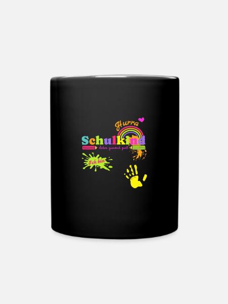 Schulanfang Einschulung Kinder Erster Schultag - Tasse einfarbig - Schwarz