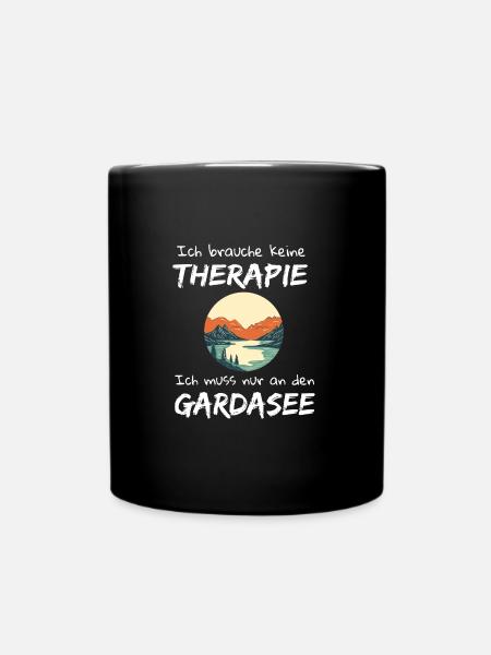 Gardasee Lago Di Garda Italien Urlaub - Tasse einfarbig - Schwarz