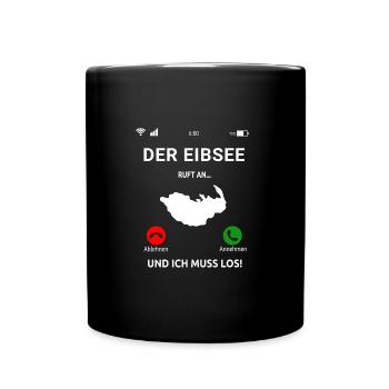 Eibsee Garmisch-Partenkirchen Bayern Urlaub - Tasse einfarbig - Schwarz - Vorne