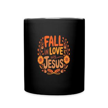 Fall in Love with Jesus - Full Colour Mug - black - Front
