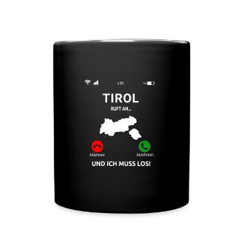 Tirol Österreich Urlaub 2025 Winter Ski Idee - Tasse einfarbig - Schwarz - Vorne