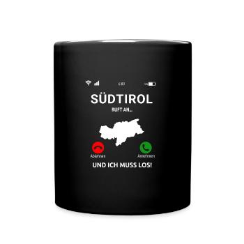 Südtirol Bozen Italien Urlaub Winter Ski Idee - Tasse einfarbig - Schwarz - Vorne