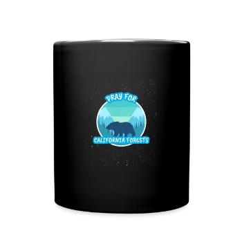 Pray for California forests - Full Colour Mug - black - Front