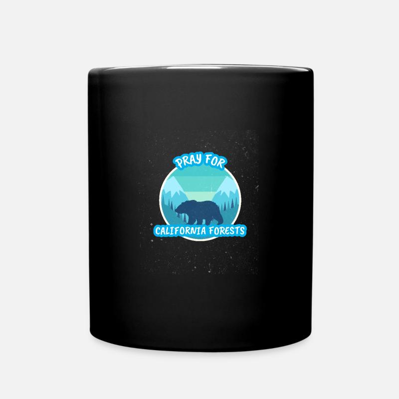 Pray for California forests - Full Colour Mug - black