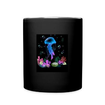 blaue yelli - Tasse einfarbig - Schwarz - Vorne