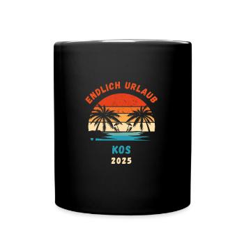 Kos Urlaub 2025 Griechenland Reise - Tasse einfarbig - Schwarz - Vorne