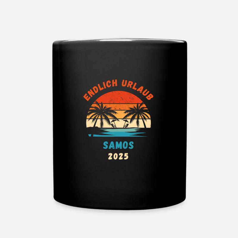 Samos Urlaub 2025 Griechenland Reise - Tasse einfarbig - Schwarz