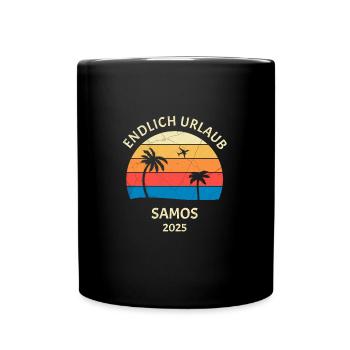 Samos Urlaub 2025 Griechenland Reise - Tasse einfarbig - Schwarz - Vorne
