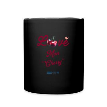 Liebe meinen Schatz - Tasse einfarbig - Schwarz - Vorne