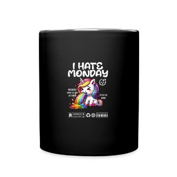 Unicorn I Hate Monday Office Humor Coworkers T-Shirt - Full Colour Mug - black - Front