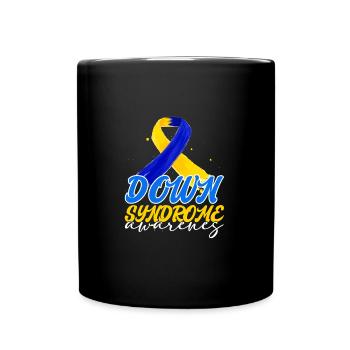 Down syndrome day cohesion - Full Colour Mug - black - Front