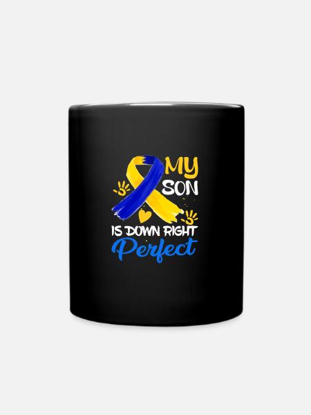 Down syndrome awareness - Full Colour Mug - black