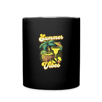 Summer Vibes - Tasse einfarbig - Schwarz - Vorne