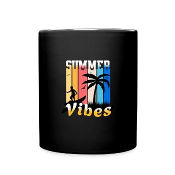 Summer Vibes - Tasse einfarbig - Schwarz - Vorne
