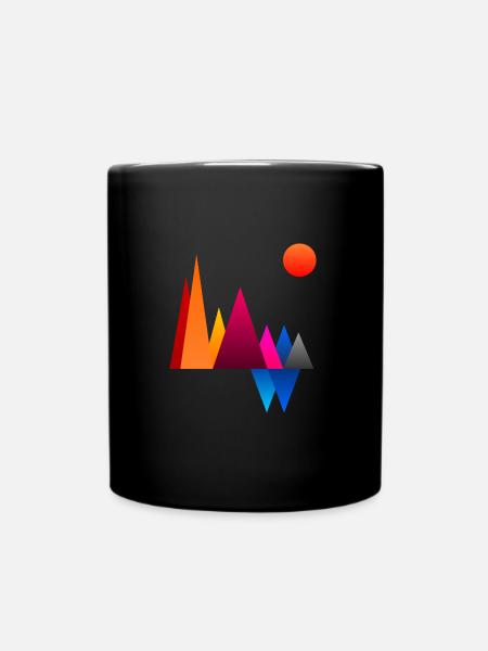 Colorful mountains - Full Colour Mug - black
