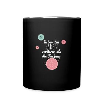 Sewing spell - Full Colour Mug - black - Front