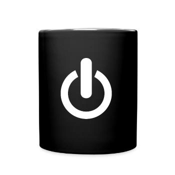 Switch on logo - Full Colour Mug - black - Front