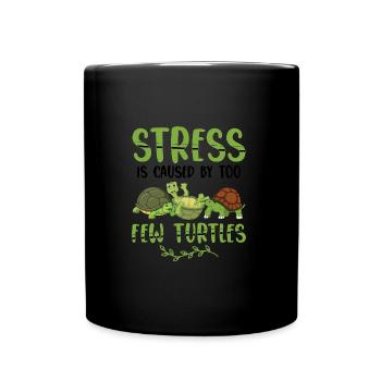 Schildkröten - Tasse einfarbig - Schwarz - Vorne