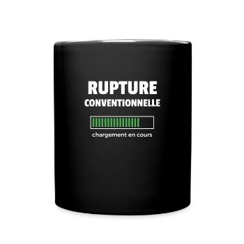 rupture conventionnelle chargement en cours - Mug uni - noir - Devant