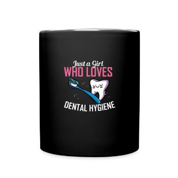 Zahnhygieniker Zahnarzt Zähne Mundhygiene - Tasse einfarbig - Schwarz - Vorne