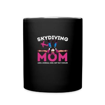 Fallschirmspringen Mama Skydiving Base Jumping - Tasse einfarbig - Schwarz - Vorne