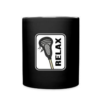 Lacrosse Relax Lacrosse Racket Lacrosse Player - Full Colour Mug - black - Front