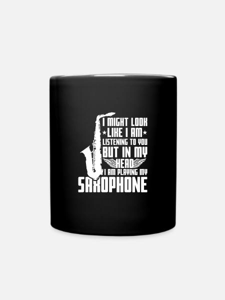 Spruch Saxophon lustig - Tasse einfarbig - Schwarz