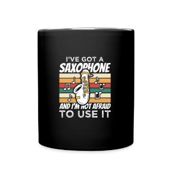 Saxophone Kids - Full Colour Mug - black - Front