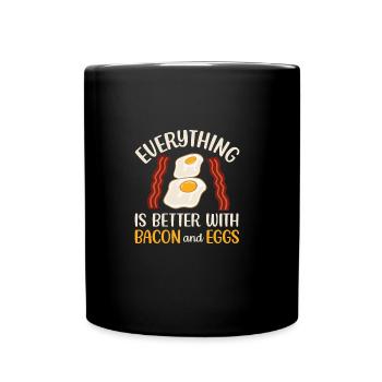 Bacon and Eggs - Full Colour Mug - black - Front
