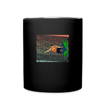 Water ski Wakeboarding wakeboarder surfboard - Tasse einfarbig - Schwarz - Vorne