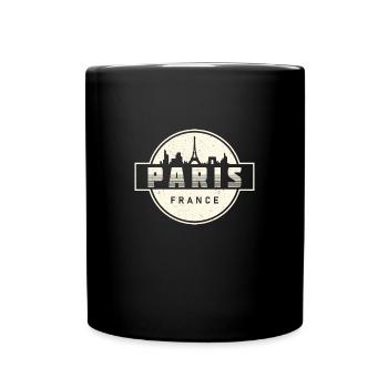 Französisch Frankreich Paris Franzose - Tasse einfarbig - Schwarz - Vorne