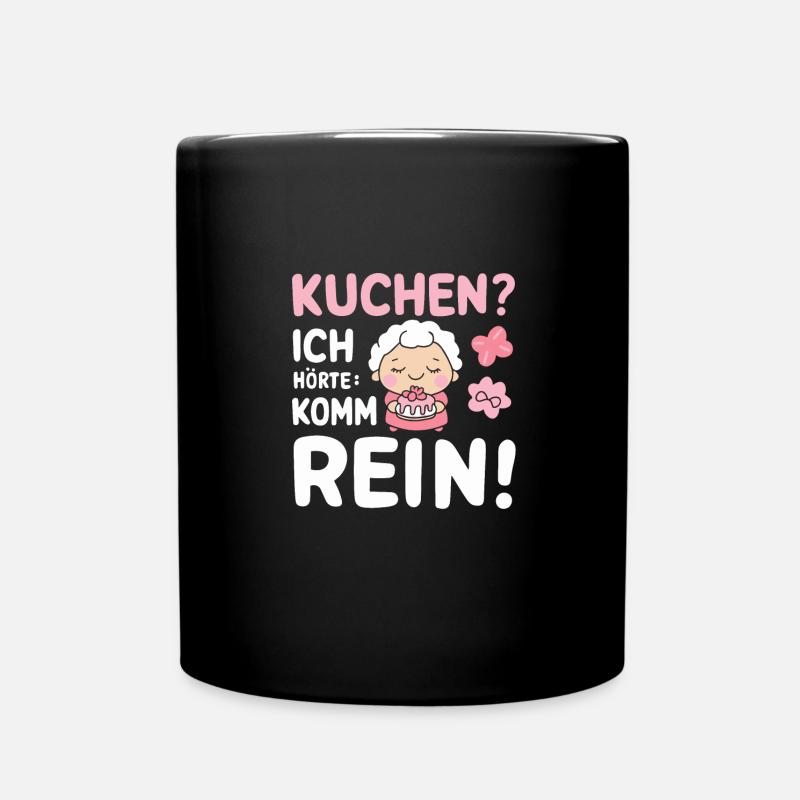 Kuchen-Oma Lustig Einladung Geburtstag Idee - Tasse einfarbig - Schwarz