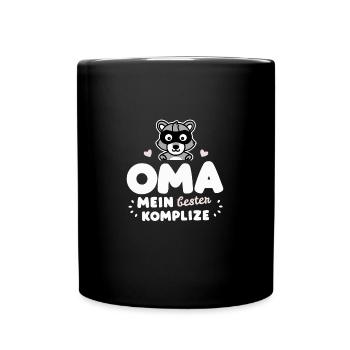 Oma Komplize Lustig Baby Body Beste Freundin - Tasse einfarbig - Schwarz - Vorne