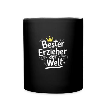 Bester Erzieher Welt Dank Anerkennung Ehre Award - Tasse einfarbig - Schwarz - Vorne