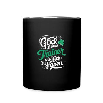 Danke Trainer Glück Coach Dankeschön Personal - Tasse einfarbig - Schwarz - Vorne
