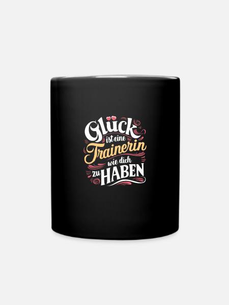 Danke Trainerin Glück Coach Dankeschön Fitness - Tasse einfarbig - Schwarz