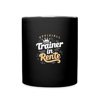 Offiziell Trainer in Rente Coach Danke Lustige - Tasse einfarbig - Schwarz - Vorne