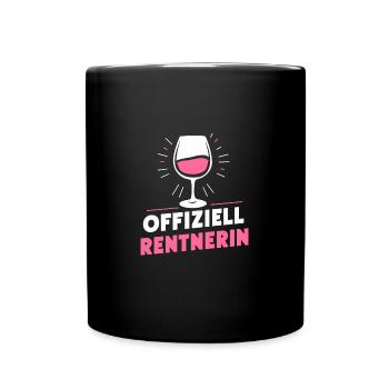 Offizielle Rentnerin Wein-Kollegin Ruhestand - Tasse einfarbig - Schwarz - Vorne