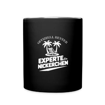 Rentner Experte für Nickerchen Ruhestand - Tasse einfarbig - Schwarz - Vorne