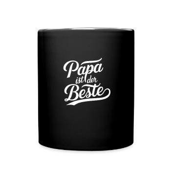 Papa Beste Vatertag Geburtstag Du Wirst Papa Sohn - Tasse einfarbig - Schwarz - Vorne