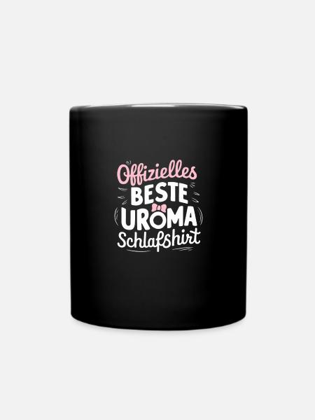 Beste Uroma-Schlafshirt Uroma Geburtstag - Tasse einfarbig - Schwarz