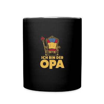 Opa Geburtstag Du wirst Opa Vatertag Bester - Tasse einfarbig - Schwarz - Vorne